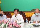 ឯកឧត្តម សុខ គាង ឯកឧត្តម សូ សិង្ហា និងលោកឡុង ឌីម៉ង់  អភិបាលរងខេត្តព្រះសីហនុ បានអញ្ជើញដឹកនាំកិច្ចប្រជុំក្រុមការងារចុះពិនិត្យ សិក្សា រៀបចំចុះបញ្ជីដីទីលានទុកដាក់សំរាមសំណល់រឹង